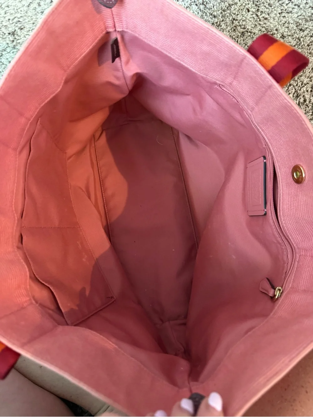 Vintage Coach Canvas Tote